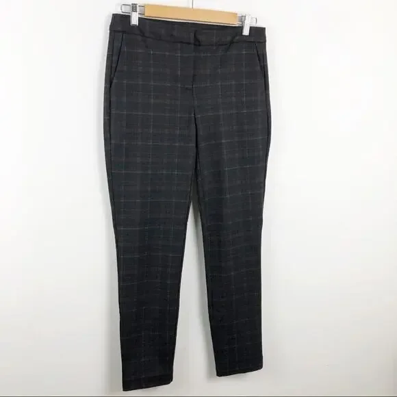 Rachel Zoe Laurel style- stylish brown plaid Pants - Picture 2 of 15